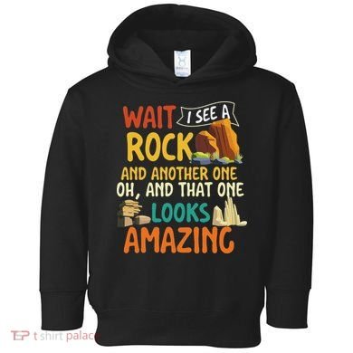 Wait I See A Rock Rock Collector Geode Hunter Geology Toddler Hoodie
