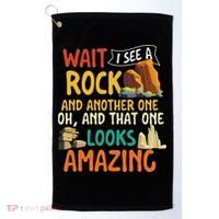 Wait I See A Rock Rock Collector Geode Hunter Geology Golf Towel thumb 0