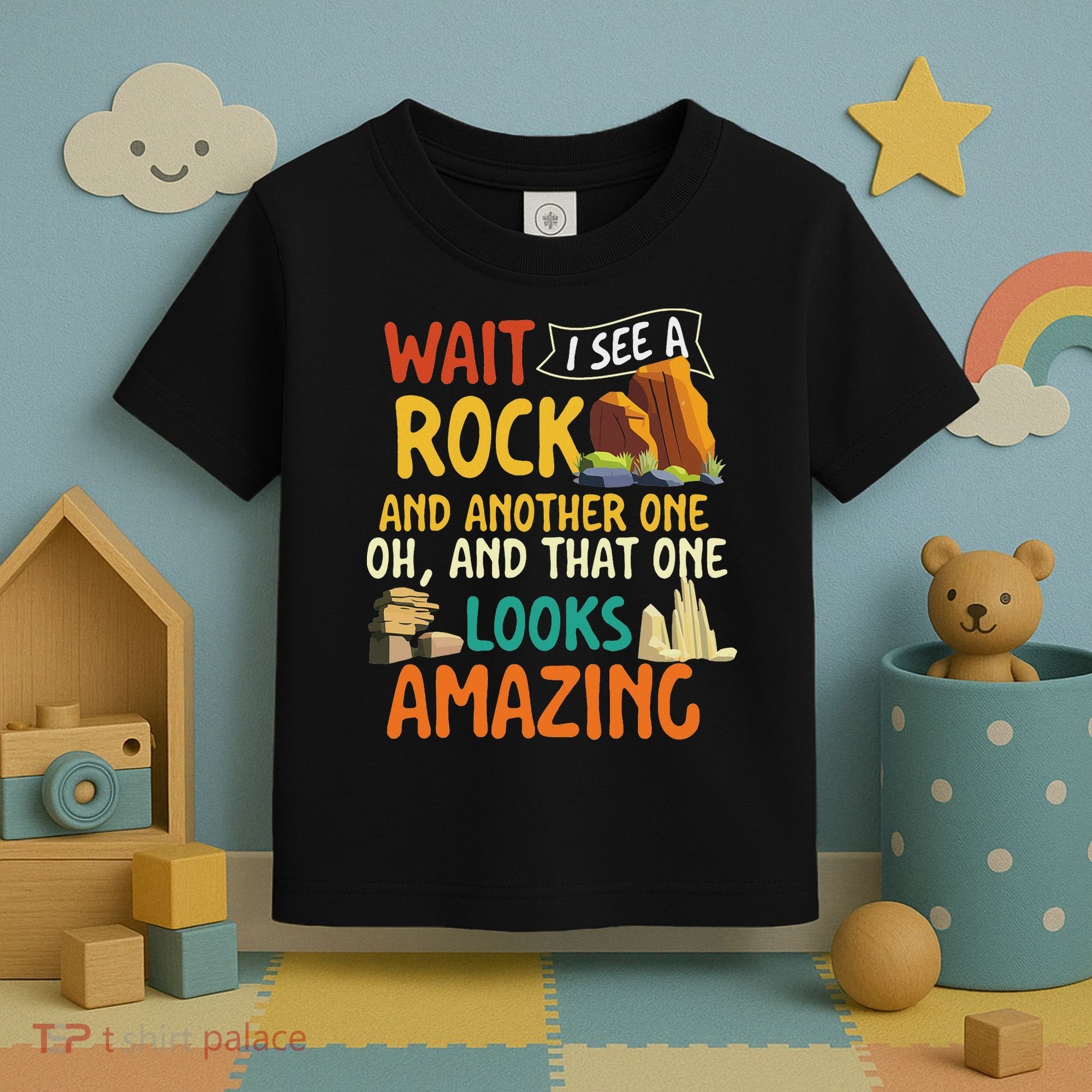 Wait I See A Rock Rock Collector Geode Hunter Geology Toddler T-Shirt