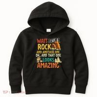 Wait I See A Rock Rock Collector Geode Hunter Geology Kids Hoodie thumb 0