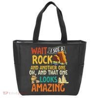 Wait I See A Rock Rock Collector Geode Hunter Geology Tote Bag thumb 0