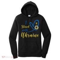 Wo I Stand With Ukraine Heart Sunflower Flag Symbol Gift Women's Hoodie thumb 0