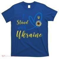 Wo I Stand With Ukraine Heart Sunflower Flag Symbol Gift T-Shirt thumb 0