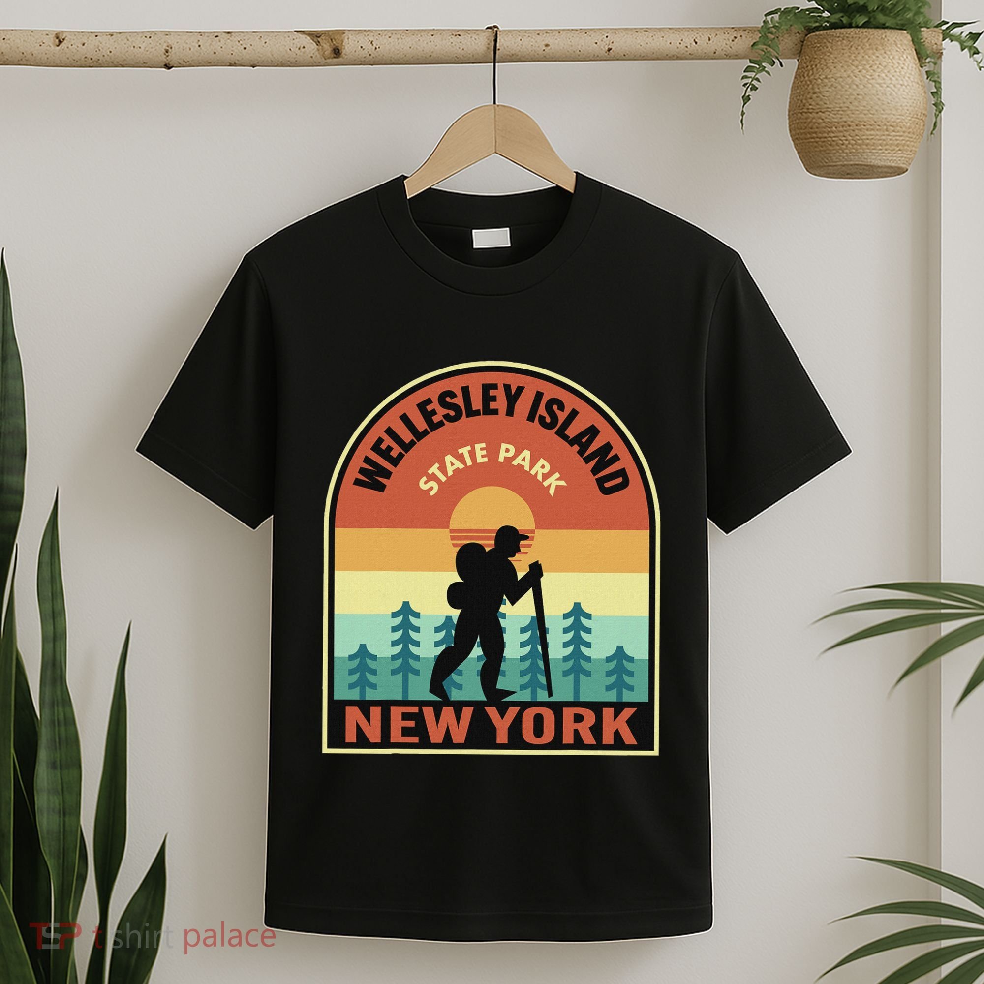 Wellesley Island State Park New York Retro Hiking T-Shirt