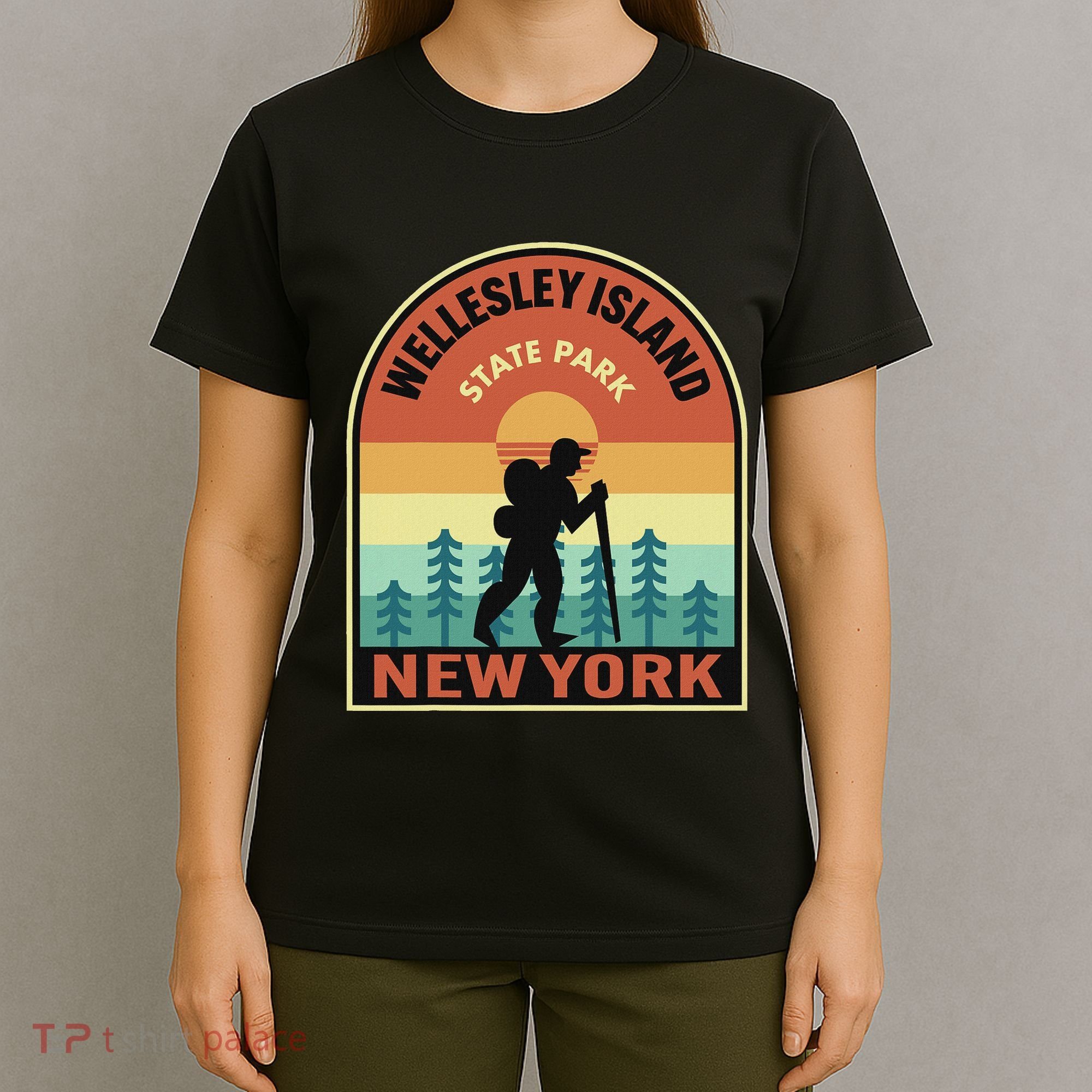 Wellesley Island State Park New York Retro Hiking T-Shirt