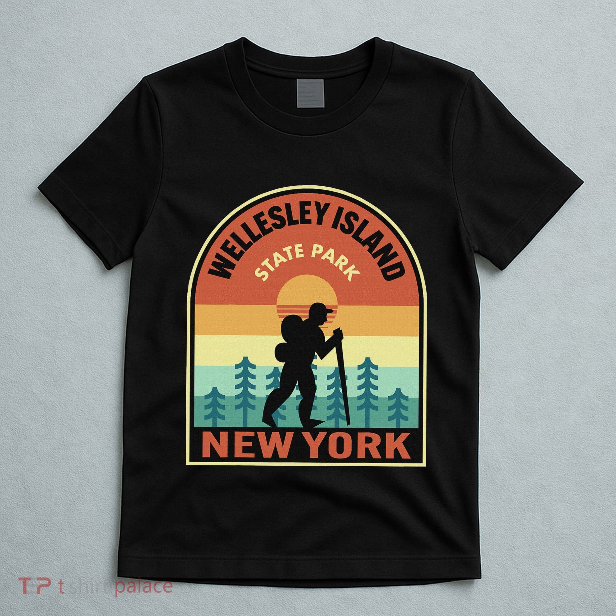 Wellesley Island State Park New York Retro Hiking T-Shirt