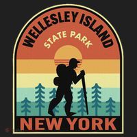 Wellesley Island State Park New York Retro Hiking Beanie thumb 2