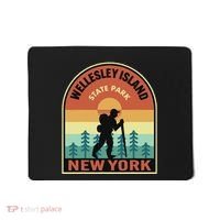 Wellesley Island State Park New York Retro Hiking Mousepad thumb 0