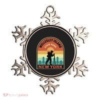 Wellesley Island State Park New York Retro Hiking Ornament thumb 0