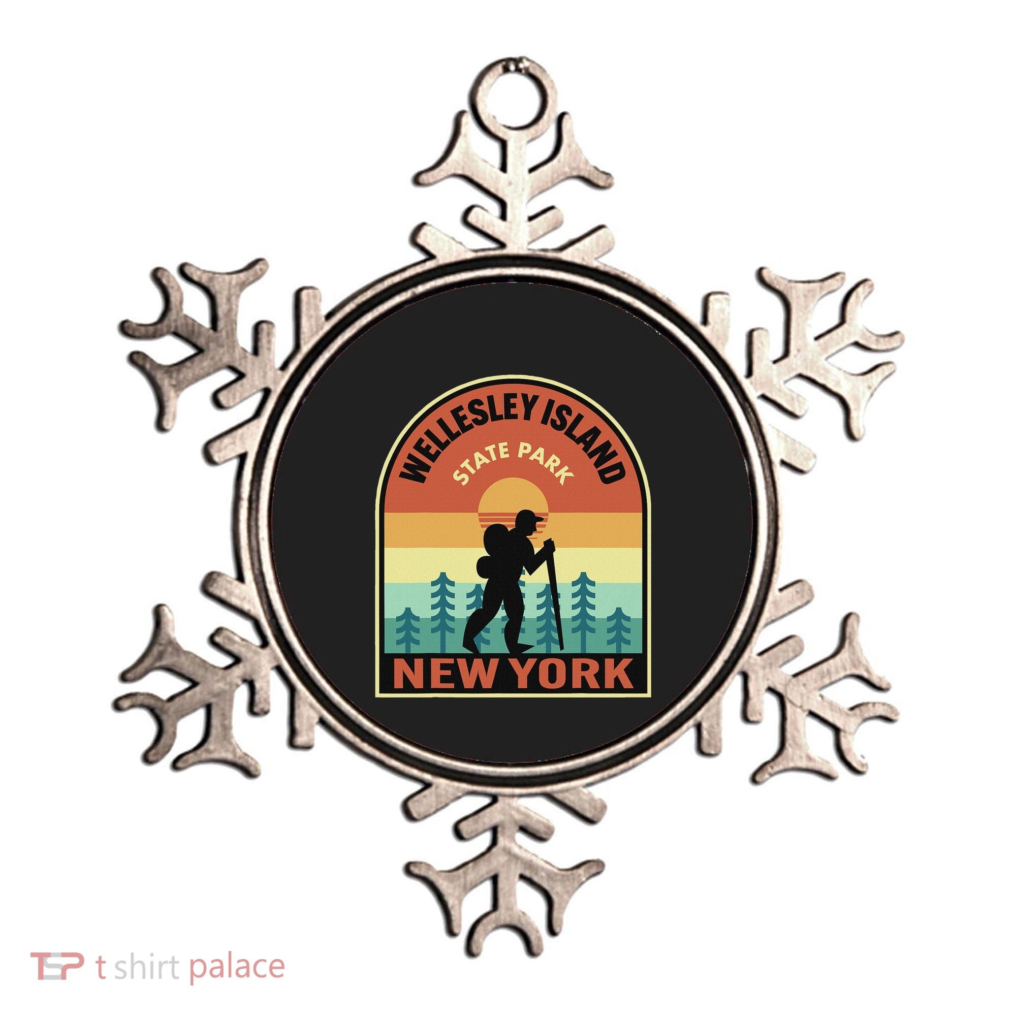 Wellesley Island State Park New York Retro Hiking Ornament