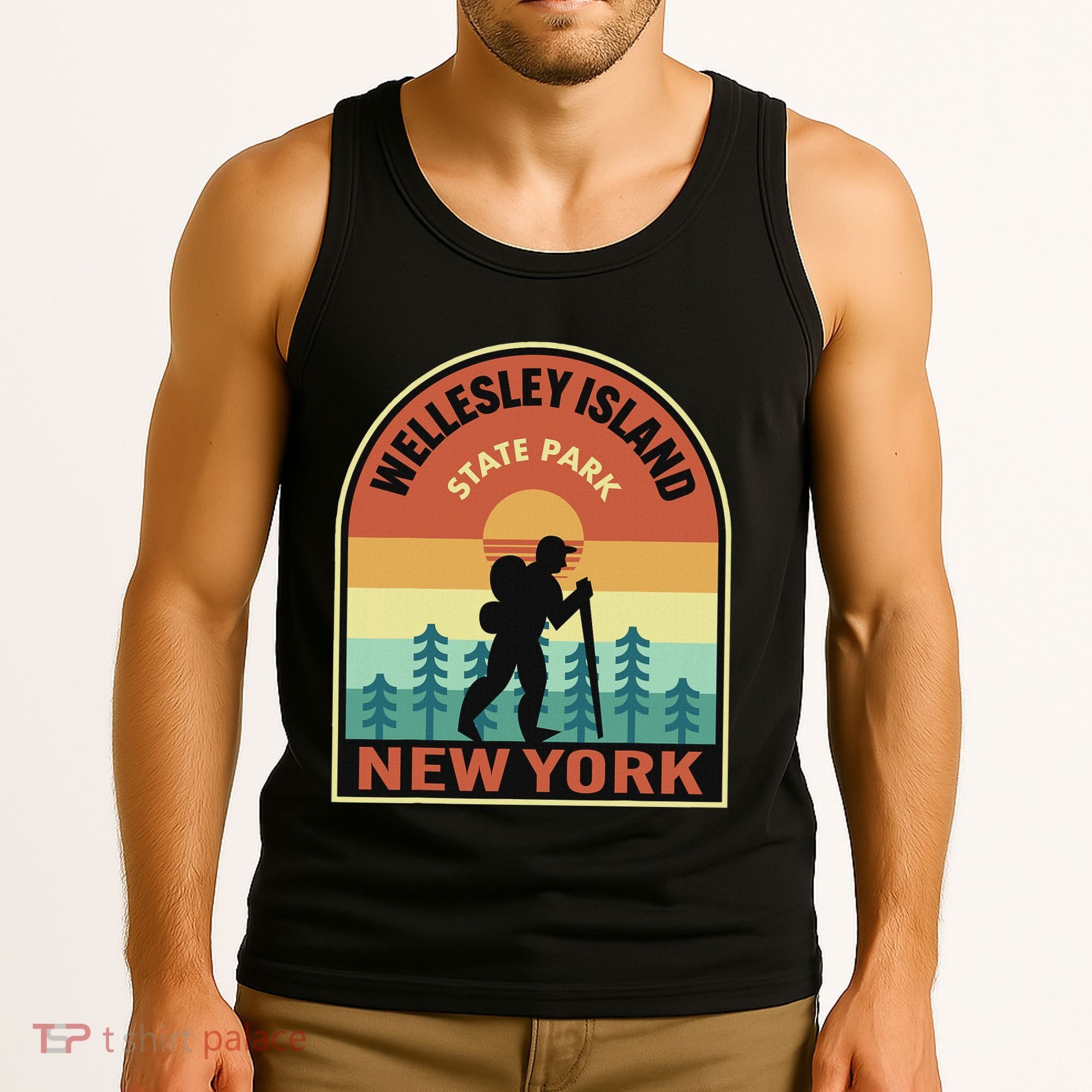 Wellesley Island State Park New York Retro Hiking Tank Top
