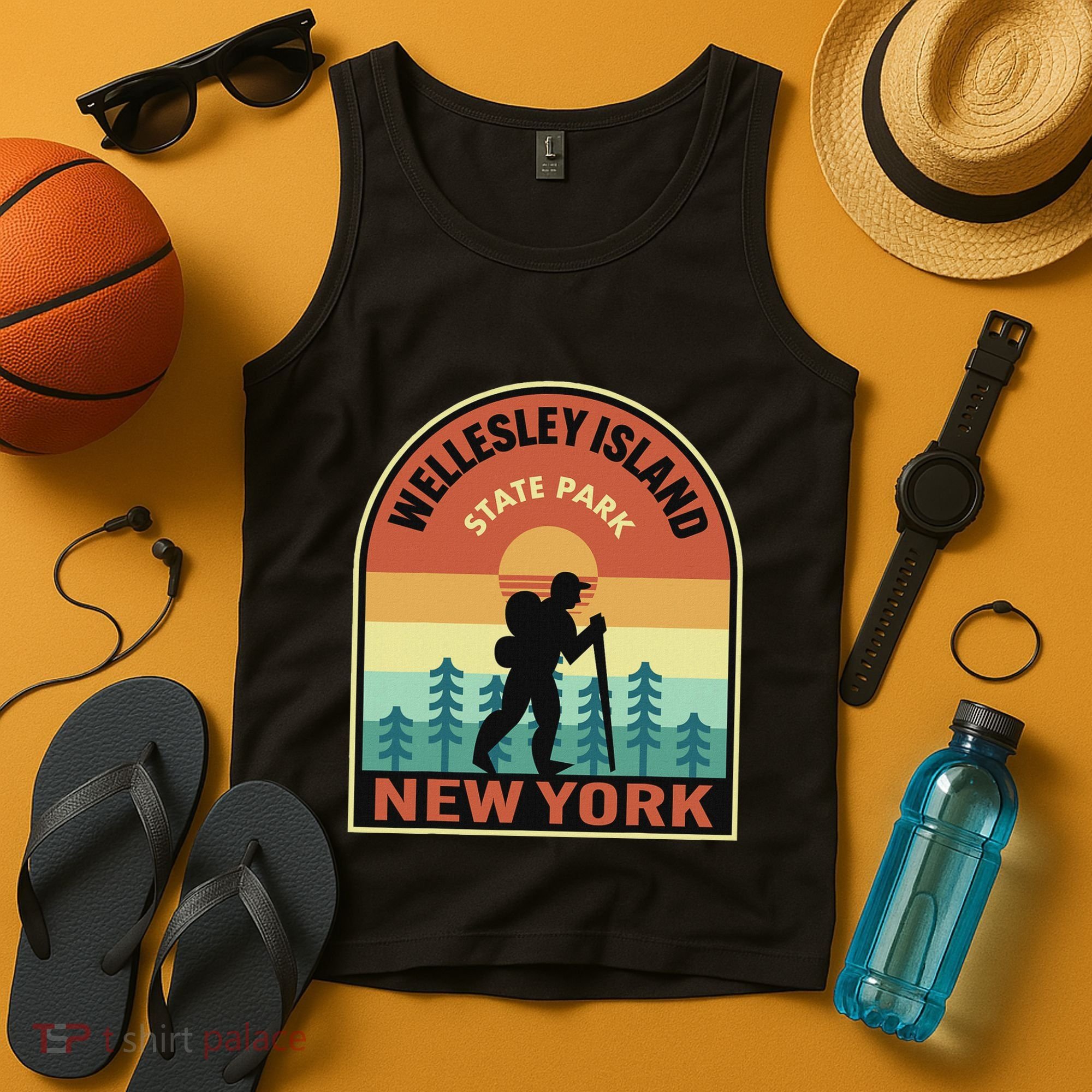 Wellesley Island State Park New York Retro Hiking Tank Top