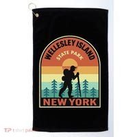 Wellesley Island State Park New York Retro Hiking Golf Towel thumb 0