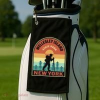 Wellesley Island State Park New York Retro Hiking Golf Towel thumb 2