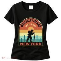 Wellesley Island State Park New York Retro Hiking Women's T-Shirt thumb 0