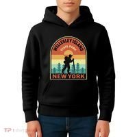 Wellesley Island State Park New York Retro Hiking Kids Hoodie thumb 4