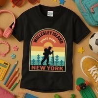 Wellesley Island State Park New York Retro Hiking Kids T-Shirt thumb 3