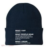 What I say what people hear IT tech support nerd Beanie thumb 0