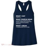 What I say what people hear IT tech support nerd Women's Tank Top thumb 0