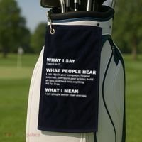 What I say what people hear IT tech support nerd Golf Towel thumb 2