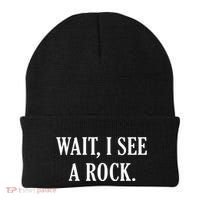 Wait I See A Rock Funny Geology Lover Beanie thumb 0