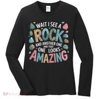 Wait I See A Rock Geologist Geology Teacher Women's Long Sleeve Shirt thumb 0