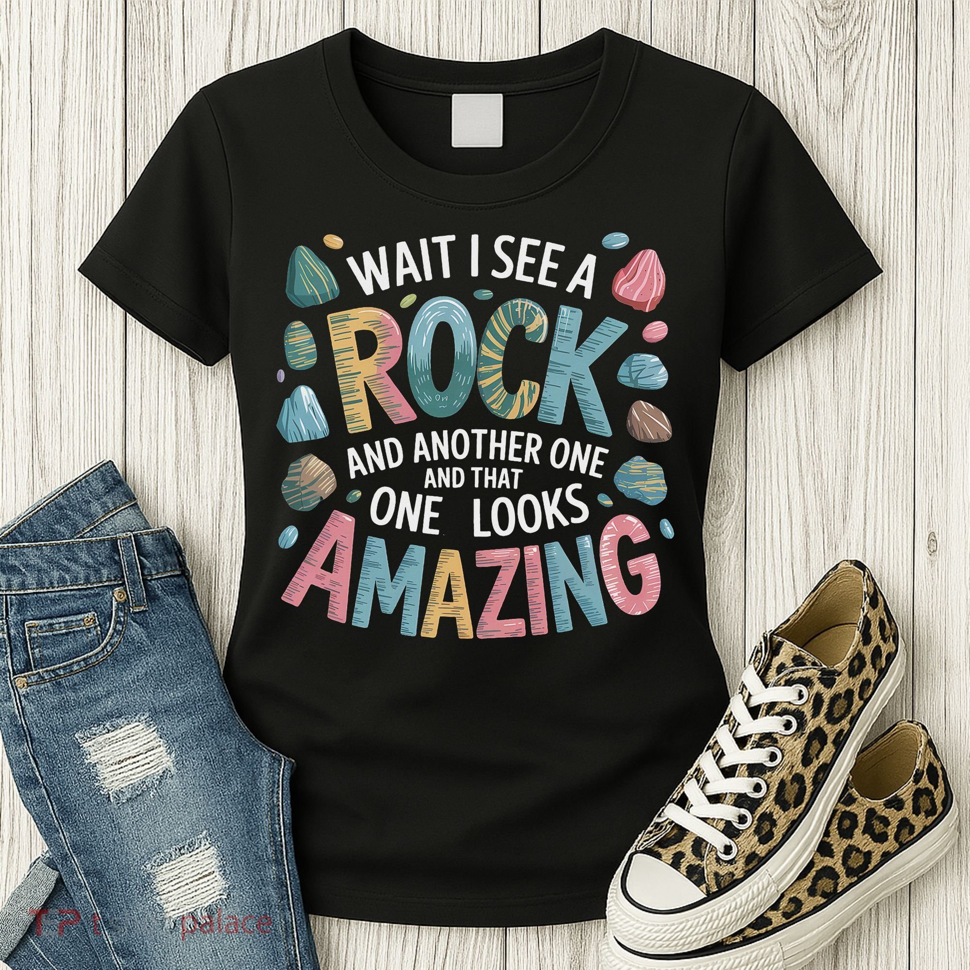 Wait I See A Rock Geologist Geology Teacher Women's T-Shirt