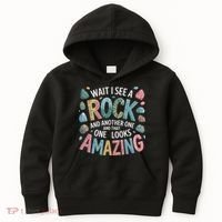 Wait I See A Rock Geologist Geology Teacher Kids Hoodie thumb 0