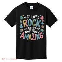 Wait I See A Rock Geologist Geology Teacher Kids T-Shirt thumb 0