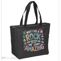 Wait I See A Rock Geologist Geology Teacher Tote Bag thumb 2