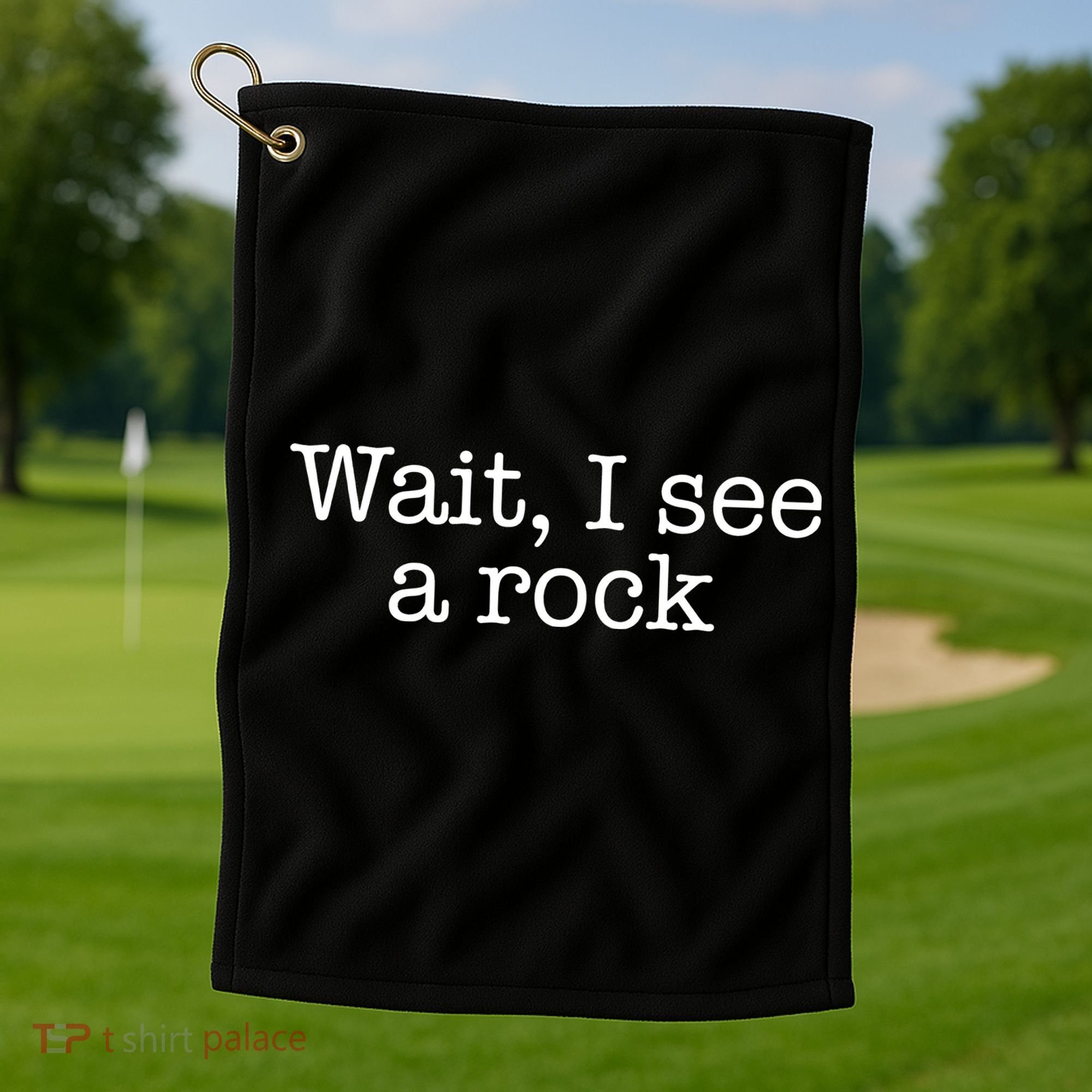 Wait I See A Rock Geology Teacher Golf Towel