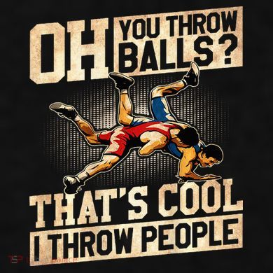 Wrestling I Throw People Funny Gift For Wrestler Backside  Ladies PosiCharge Tri-Blend Wicking Tank