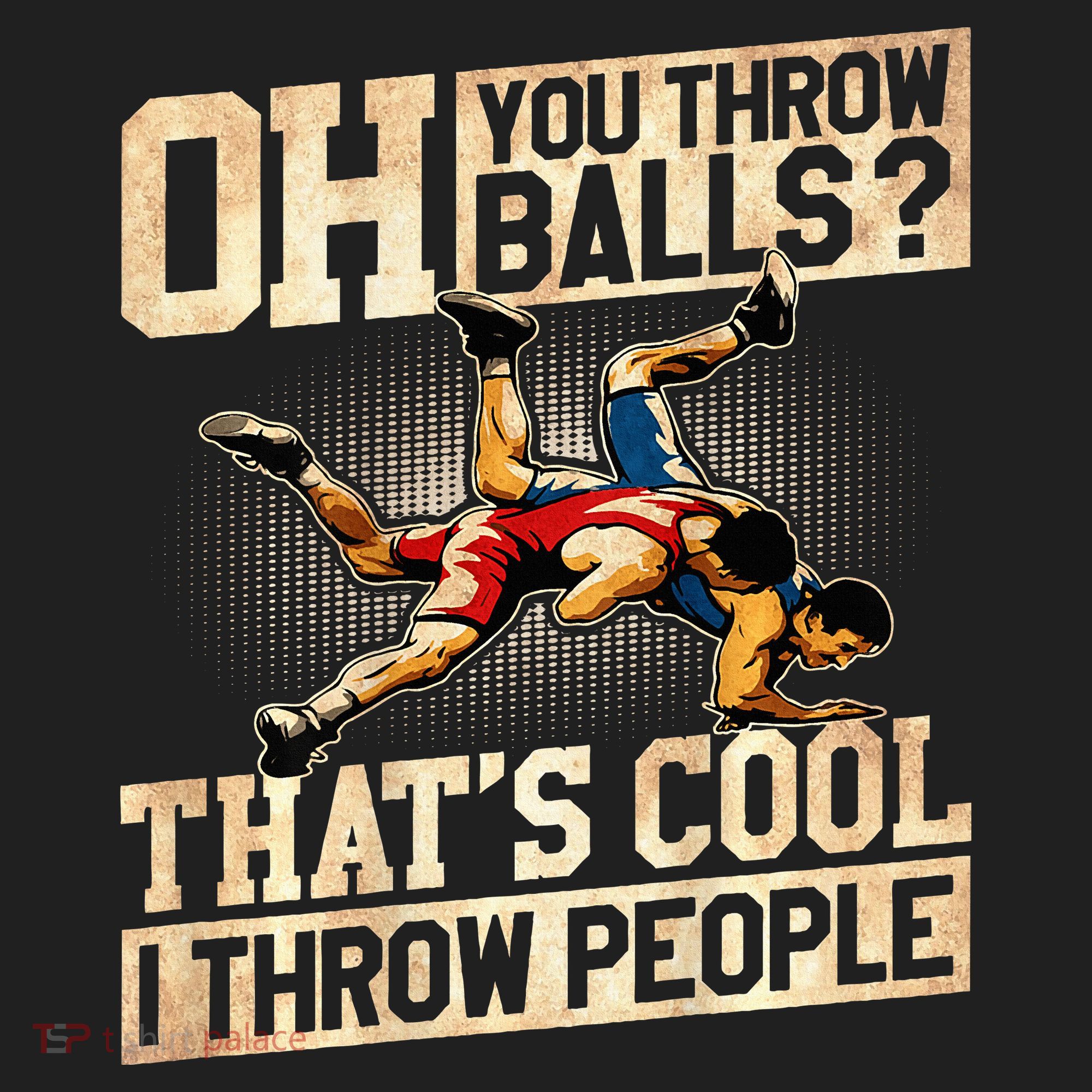 Wrestling I Throw People Funny Gift For Wrestler Backside  Women's Sweatshirt