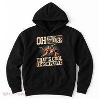 Wrestling I Throw People Funny Gift For Wrestler Backside  Hoodie thumb 0