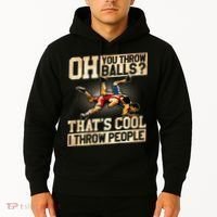 Wrestling I Throw People Funny Gift For Wrestler Backside  Hoodie thumb 2