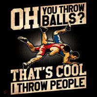 Wrestling I Throw People Funny Gift For Wrestler Backside  Hoodie thumb 7