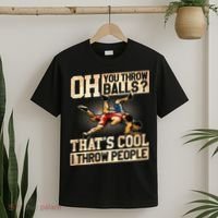 Wrestling I Throw People Funny Gift For Wrestler Backside  T-Shirt thumb 2