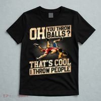 Wrestling I Throw People Funny Gift For Wrestler Backside  T-Shirt thumb 5
