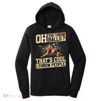Wrestling I Throw People Funny Gift For Wrestler Backside  Women's Hoodie thumb 0