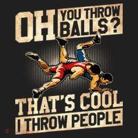 Wrestling I Throw People Funny Gift For Wrestler Backside  Tumbler thumb 3