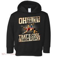 Wrestling I Throw People Funny Gift For Wrestler Backside  Toddler Hoodie thumb 0