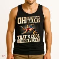 Wrestling I Throw People Funny Gift For Wrestler Backside  Tank Top thumb 3