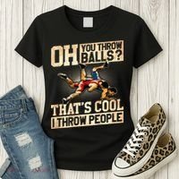 Wrestling I Throw People Funny Gift For Wrestler Backside  Women's T-Shirt thumb 3