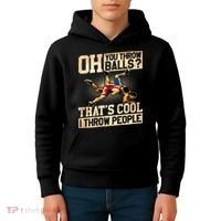 Wrestling I Throw People Funny Gift For Wrestler Backside  Kids Hoodie thumb 4