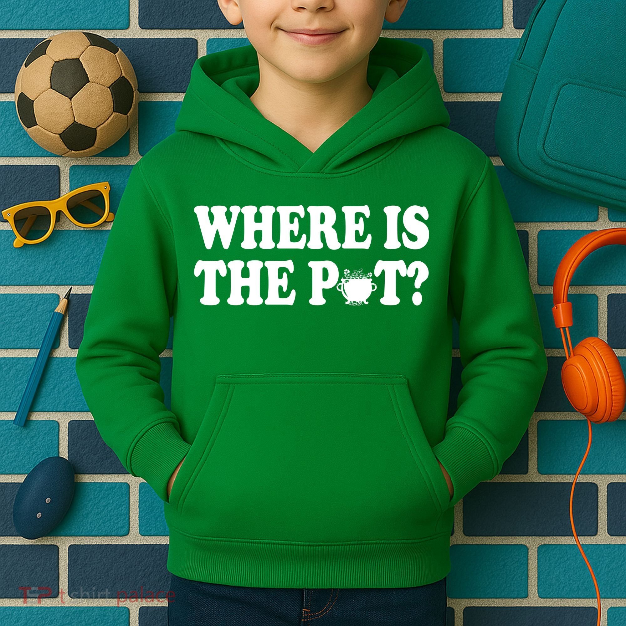 Where Is The Pot St Patricks Day Kids Hoodie