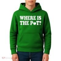 Where Is The Pot St Patricks Day Kids Hoodie thumb 4