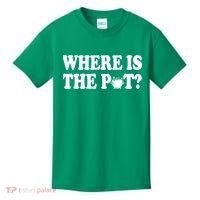 Where Is The Pot St Patricks Day Kids T-Shirt thumb 0