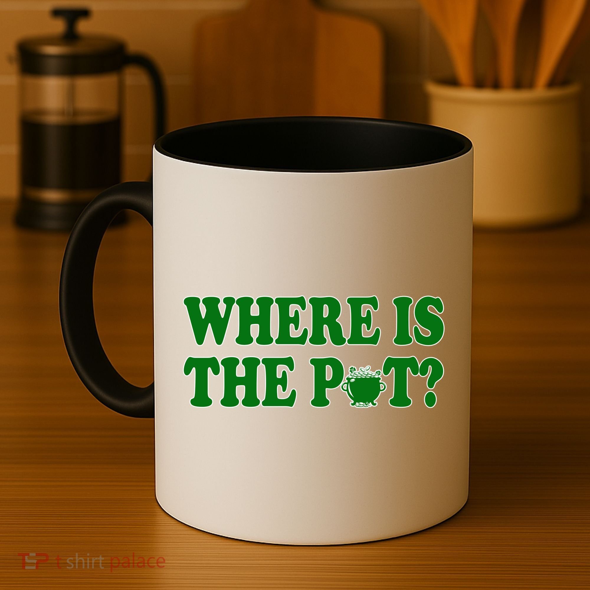 Where Is The Pot Gold Shamrock Funny St Patricks Day Coffee Mug