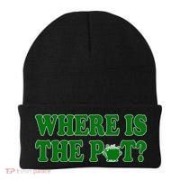 Where Is The Pot Gold Shamrock Funny St Patricks Day Beanie thumb 0