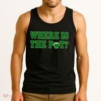 Where Is The Pot Gold Shamrock Funny St Patricks Day Tank Top thumb 3